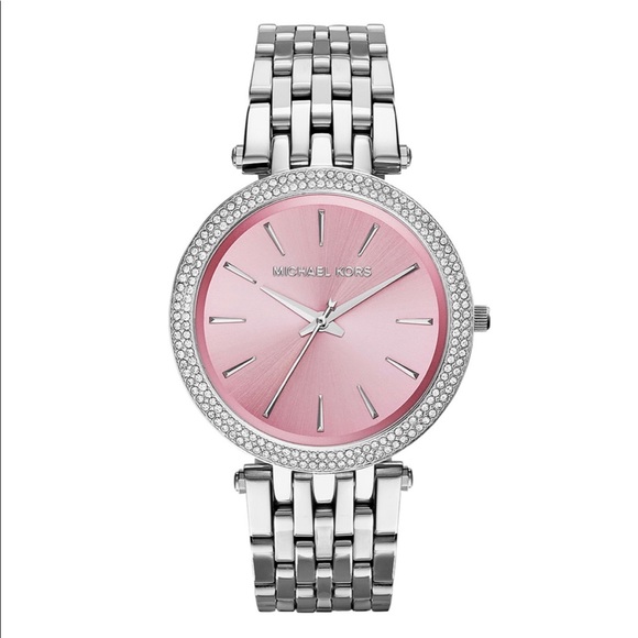 Michael Kors | Accessories | Michael Kors Light Pink And Silver Watch ...